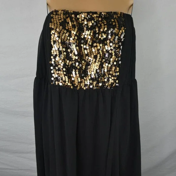 Torrid Sleeveless Chiffon Layered Tube Dress Ruby Sequin Panel Plus Size 2XL NWT - Picture 4 of 10